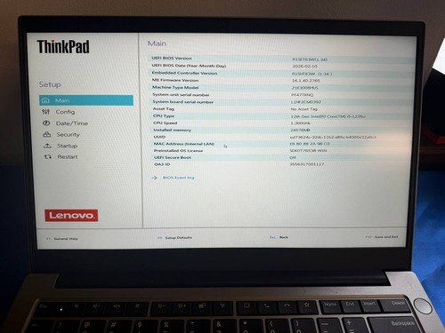 Lenovo e14 gen - -, intel